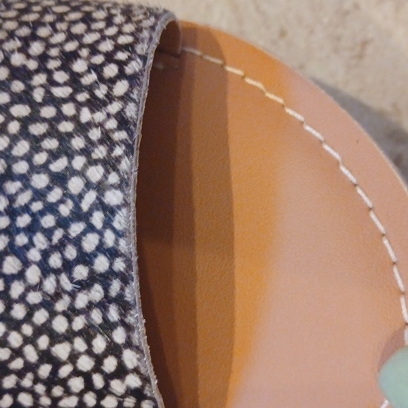 BEACH by Matisse "Cabana" Leather & Real Fur Dyed Cow Fur Slide Sandals - Picture 3 of 11